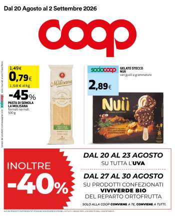 Volantino Coop - 20/8/2026 - 2/9/2026.