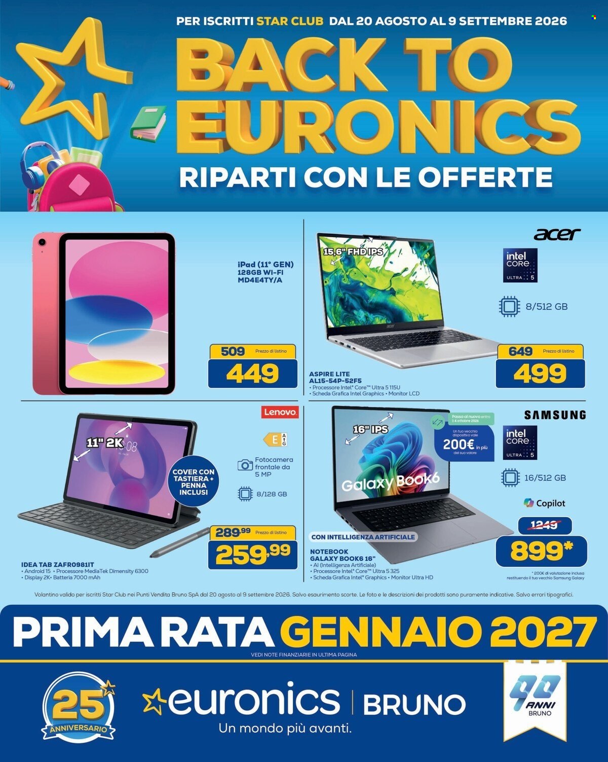 Volantino Euronics - 20/8/2026 - 9/9/2026. Pagina 1