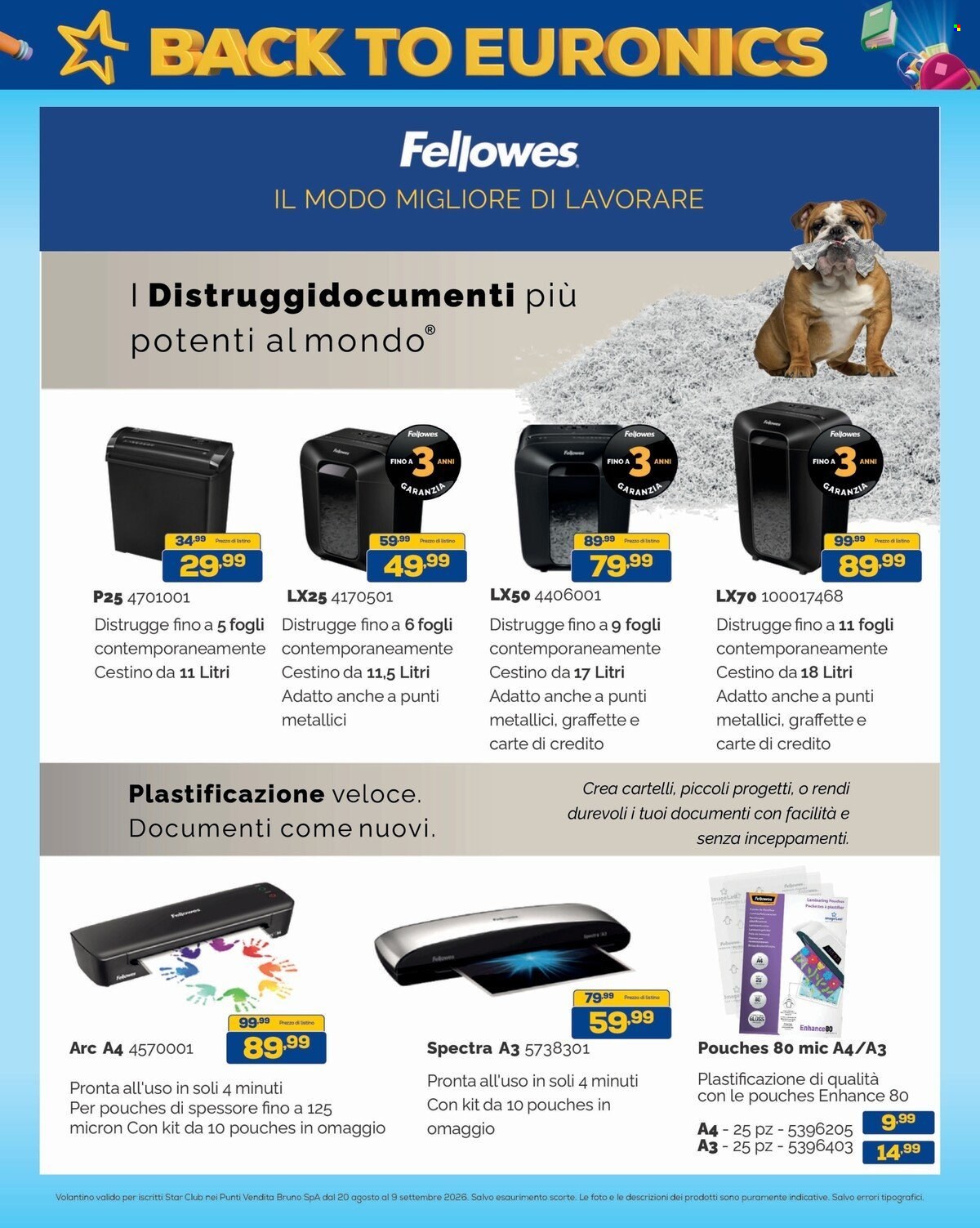 Volantino Euronics - 20/8/2026 - 9/9/2026. Pagina 43