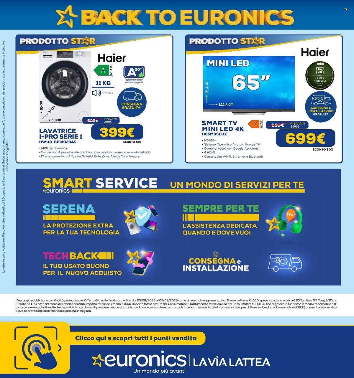 Volantino Euronics - 20/8/2026 - 9/9/2026. Pagina 41