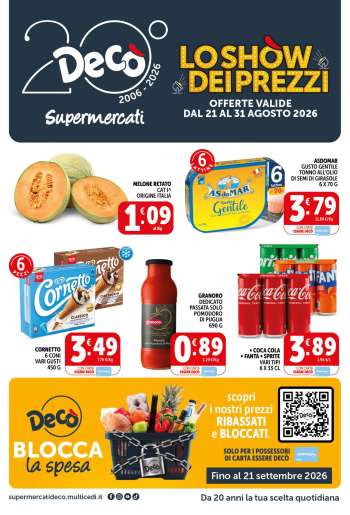 Volantino Deco - 21/8/2026 - 31/8/2026.