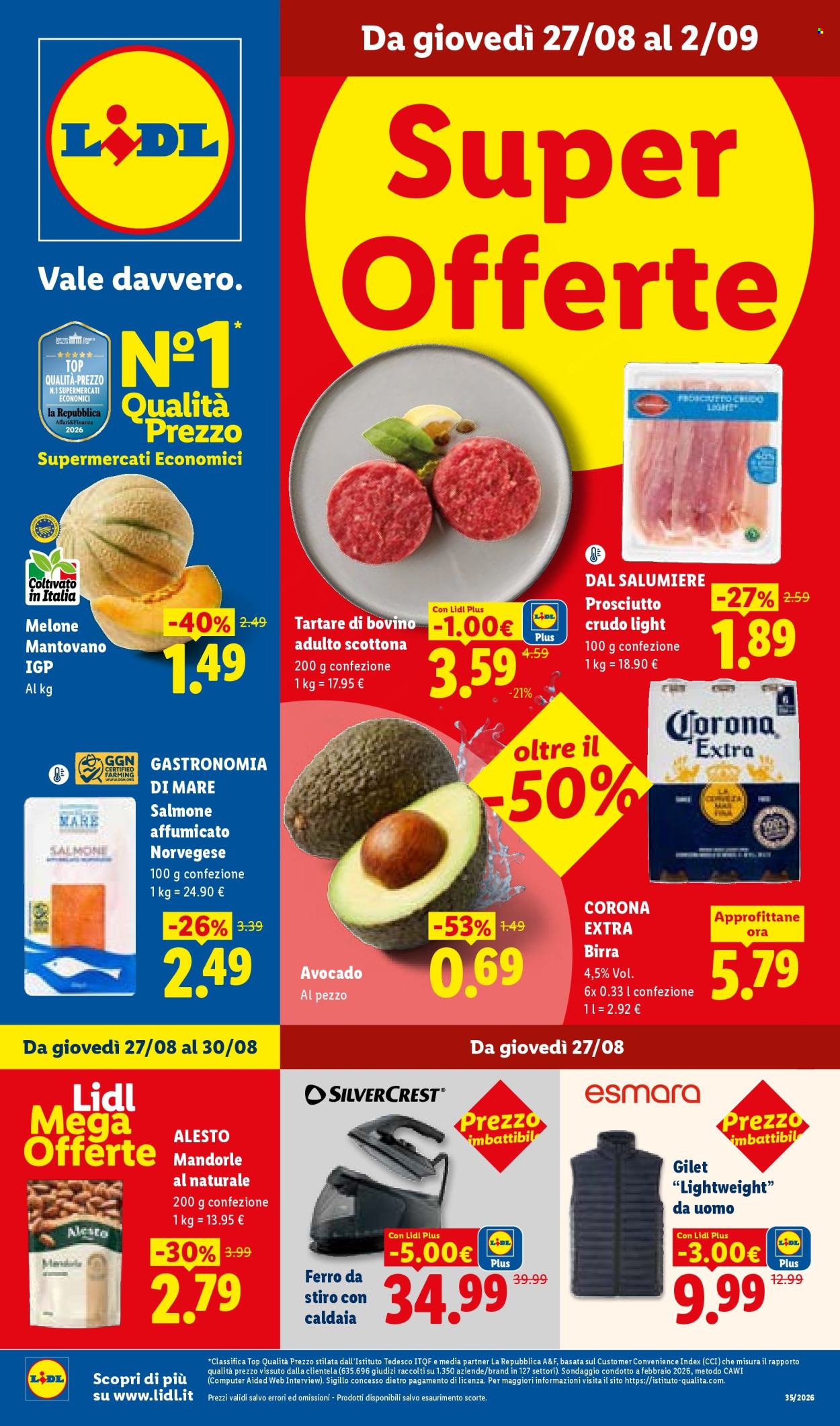 Volantino Lidl - 27/8/2026 - 2/9/2026. Pagina 1