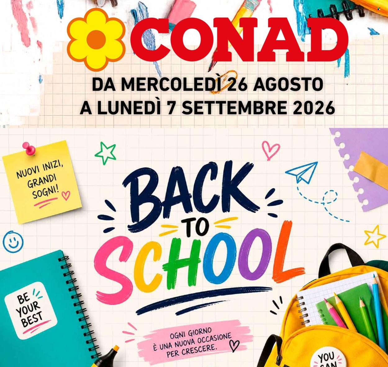 Volantino Conad - 26/8/2026 - 7/9/2026. Pagina 1
