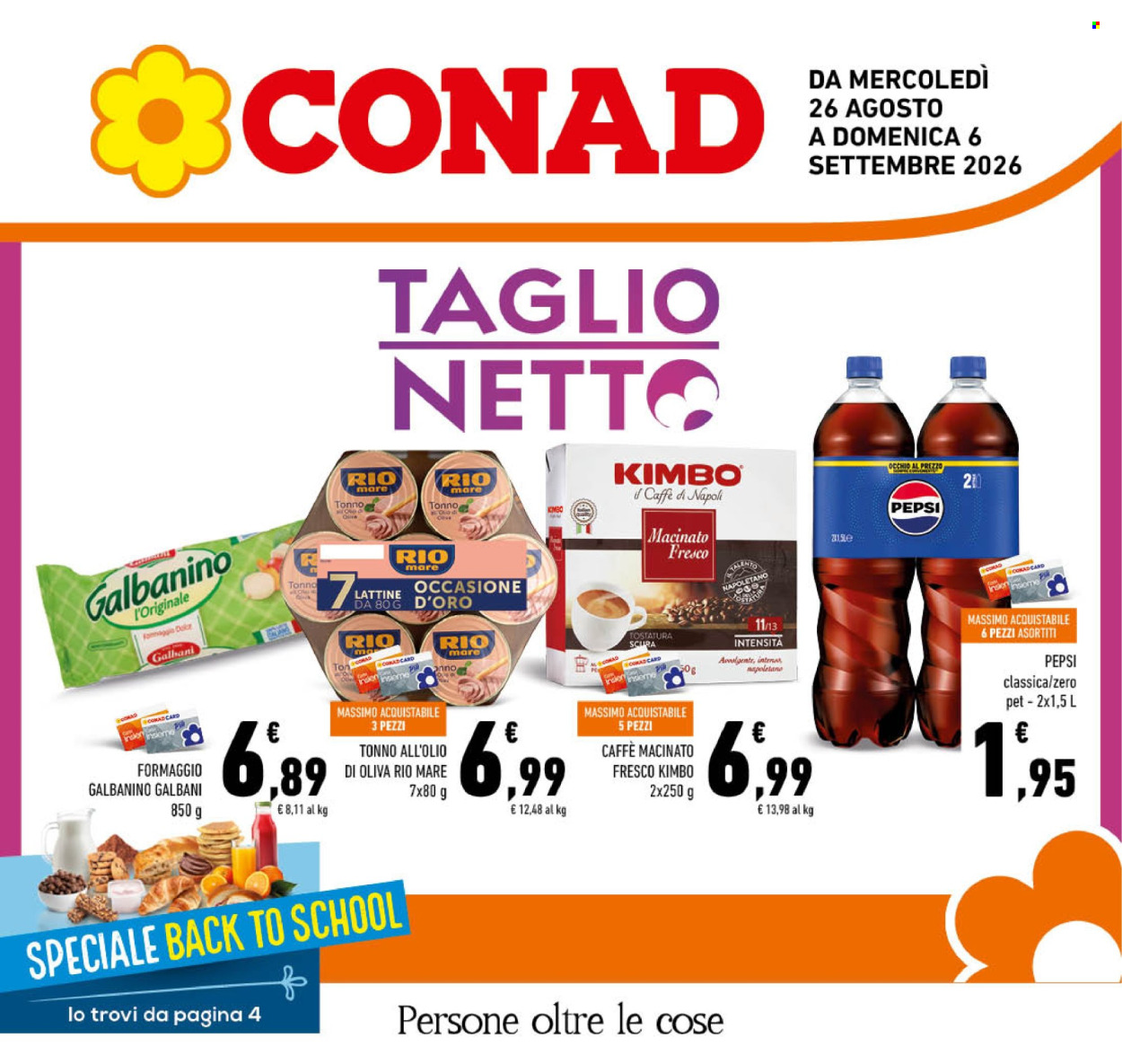 Volantino Conad - 26/8/2026 - 6/9/2026. Pagina 1