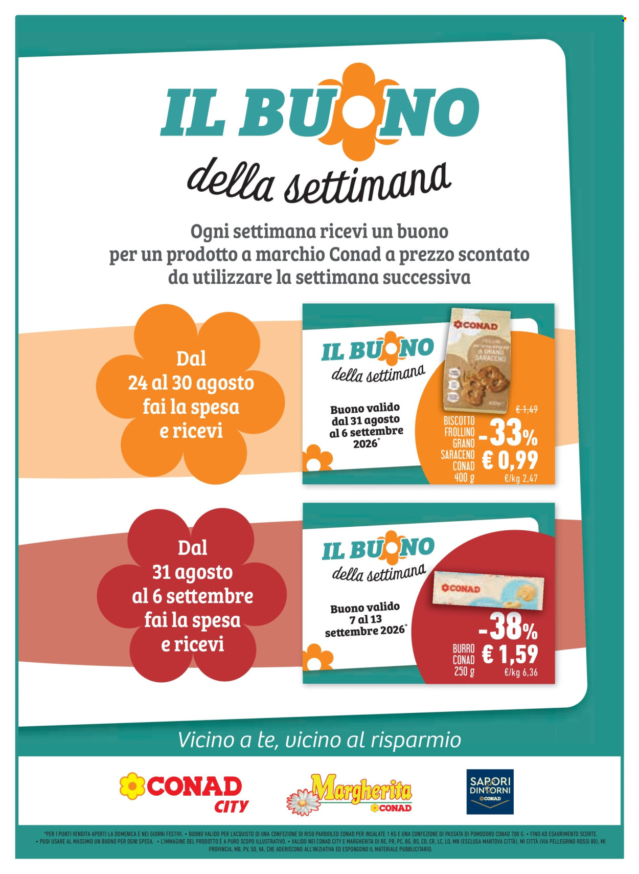 Volantino Margherita Conad - 26/8/2026 - 8/9/2026. Pagina 19