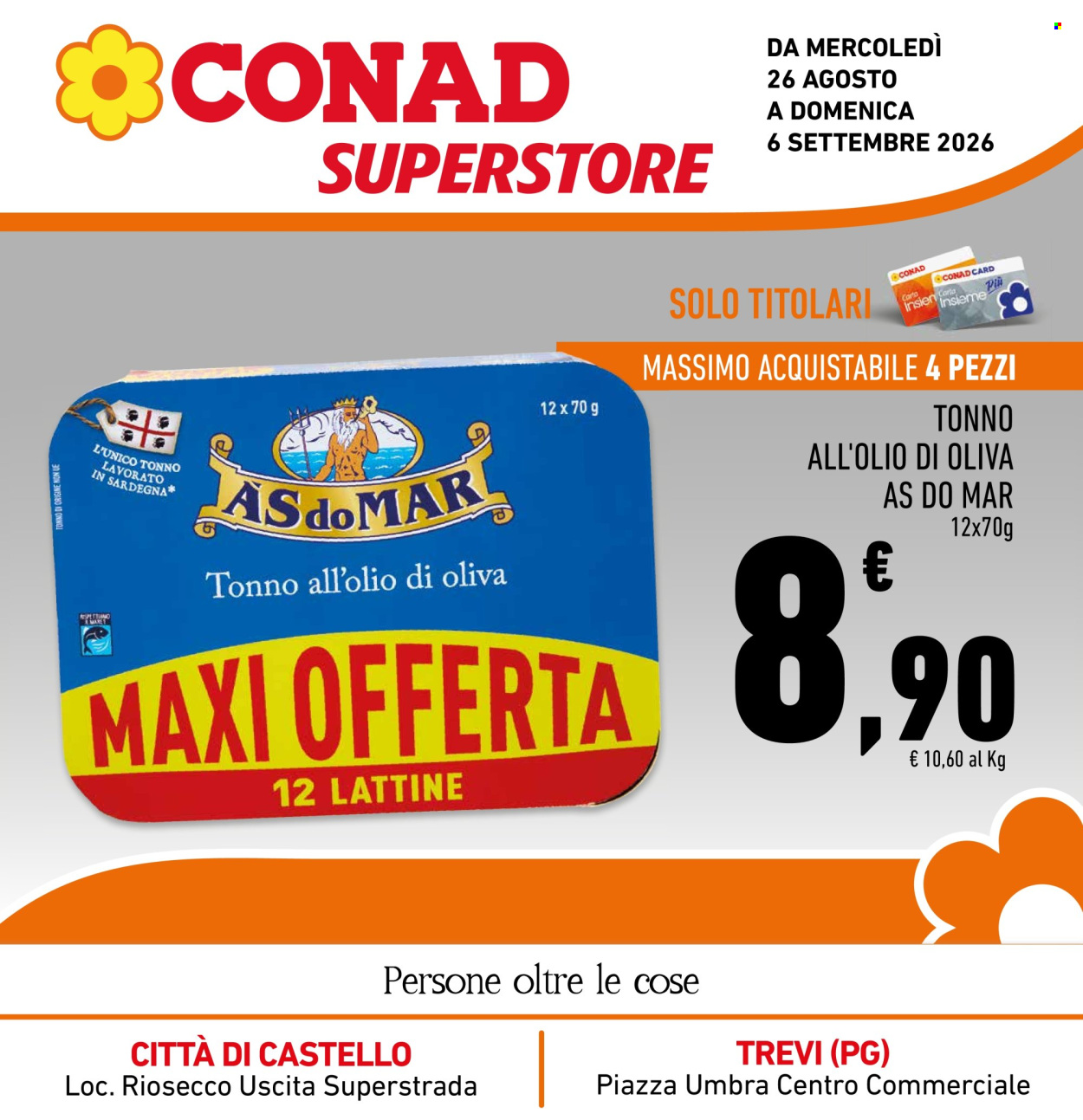 Volantino Conad Superstore - 26/8/2026 - 6/9/2026. Pagina 1