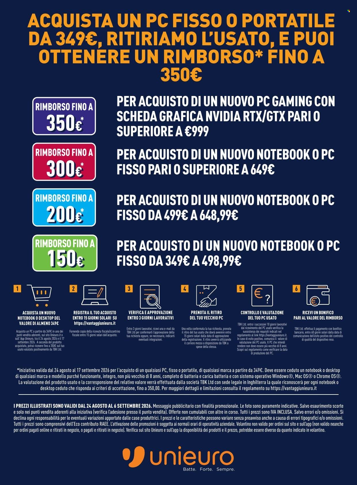 Volantino Unieuro - 24/8/2026 - 6/9/2026. Pagina 7