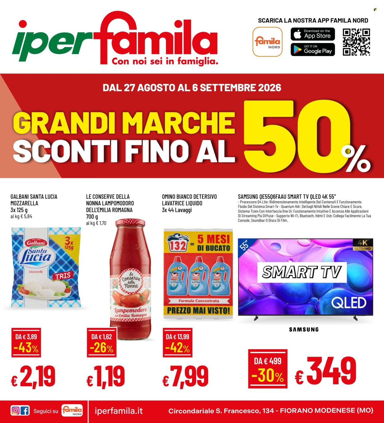 Volantino Famila - 27/8/2026 - 6/9/2026. Pagina 1