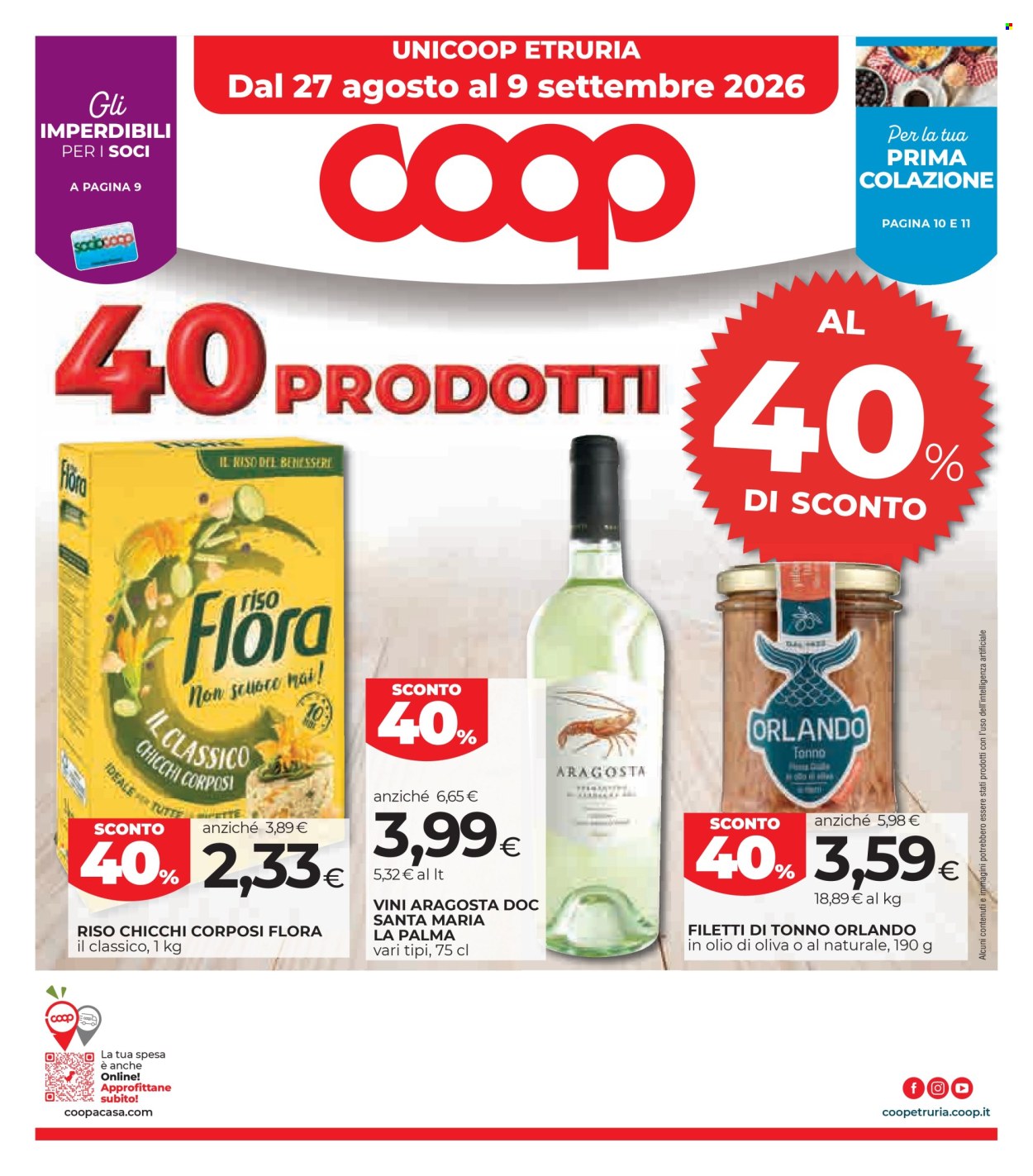 Volantino Coop - 27/8/2026 - 9/9/2026. Pagina 1