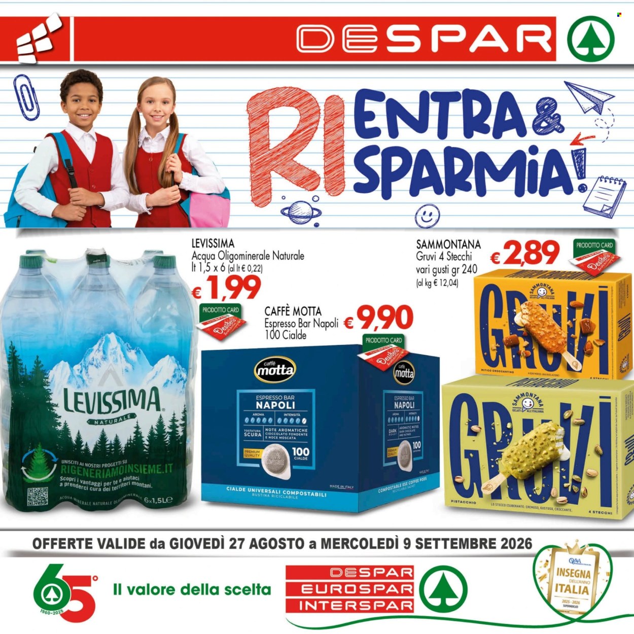 Volantino Eurospar - 27/8/2026 - 9/9/2026. Pagina 1