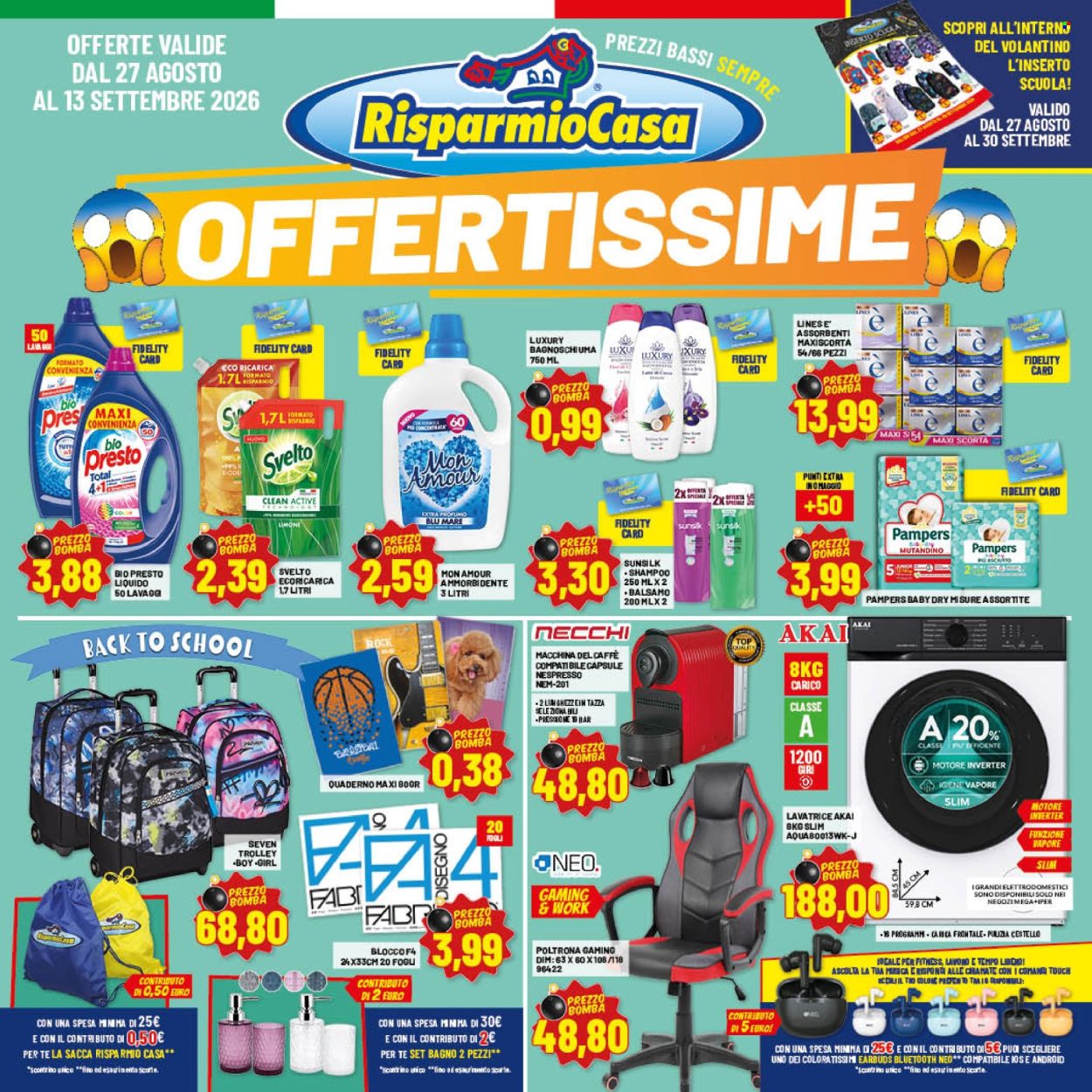 Volantino Risparmio Casa - 27/8/2026 - 13/9/2026. Pagina 1
