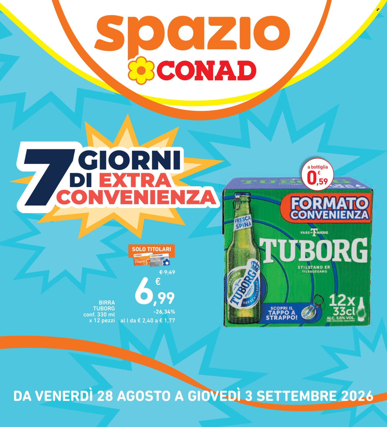 Volantino Spazio Conad - 28/8/2026 - 3/9/2026. Pagina 1