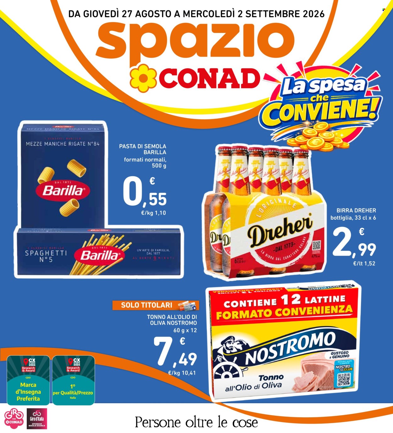 Volantino Spazio Conad - 27/8/2026 - 2/9/2026. Pagina 1