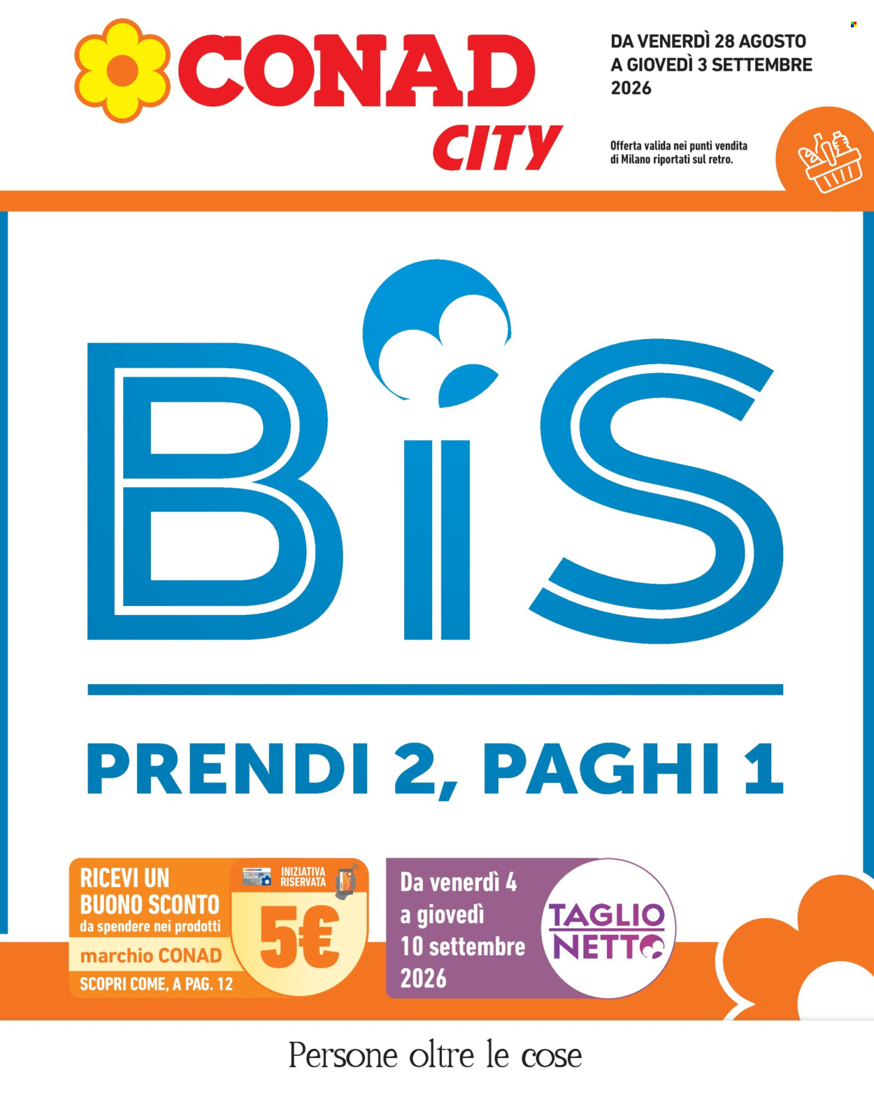 Volantino Conad City - 28/8/2026 - 3/9/2026. Pagina 1