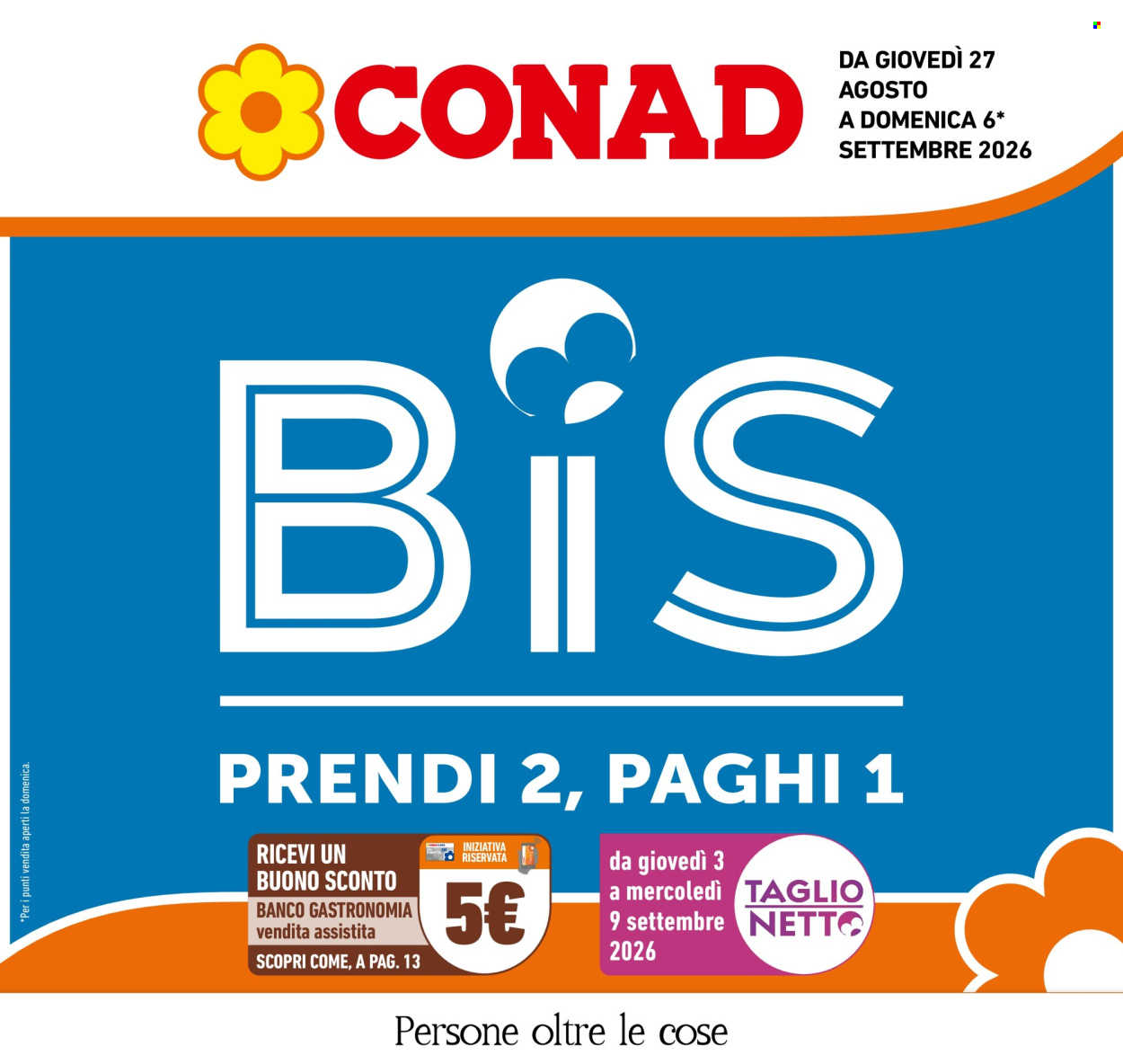 Volantino Conad - 27/8/2026 - 6/9/2026. Pagina 1