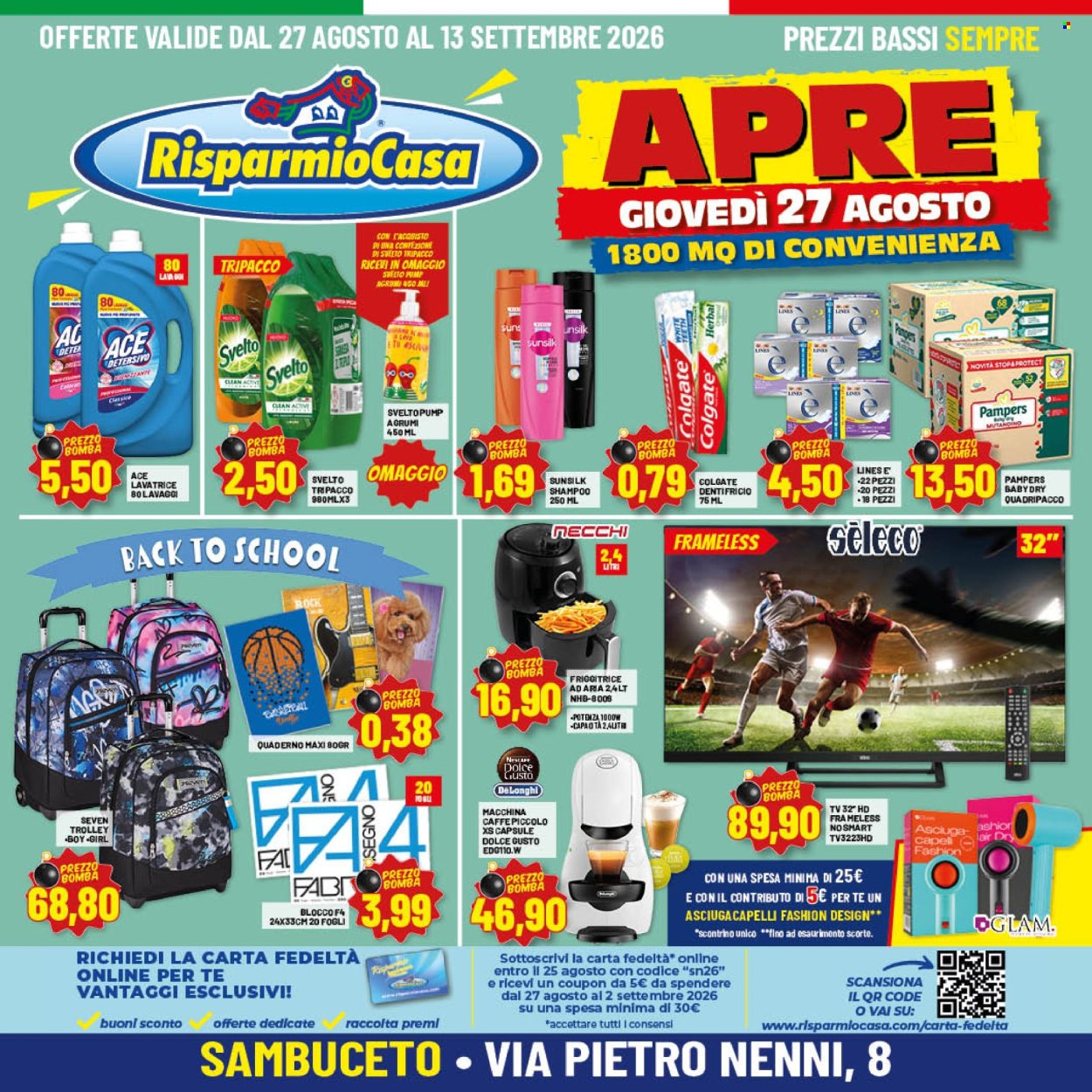Volantino Risparmio Casa - 27/8/2026 - 13/9/2026. Pagina 1