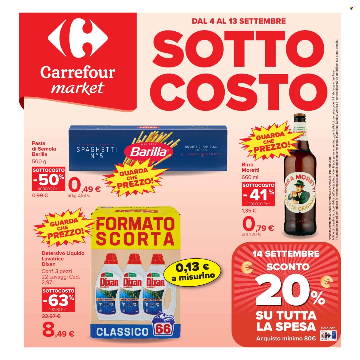 Volantino Carrefour - 4/9/2026 - 13/9/2026. Pagina 1