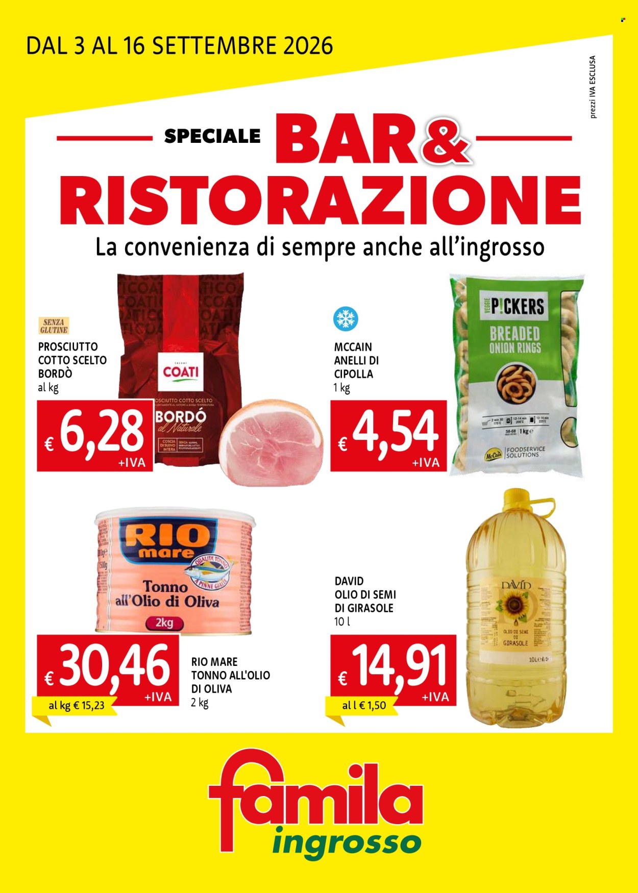 Volantino Famila - 3/9/2026 - 16/9/2026. Pagina 1