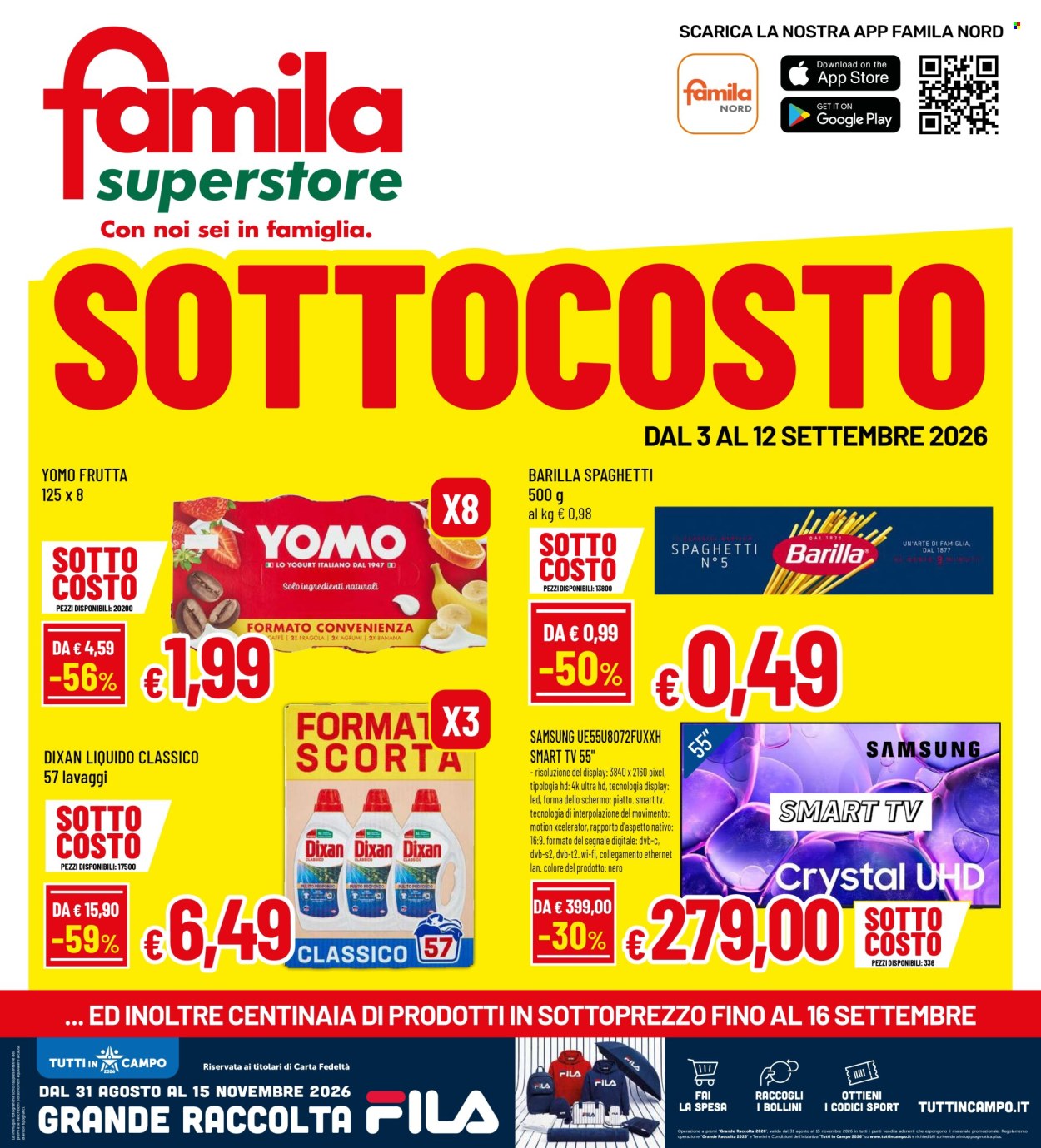 Volantino Famila - 3/9/2026 - 16/9/2026. Pagina 1