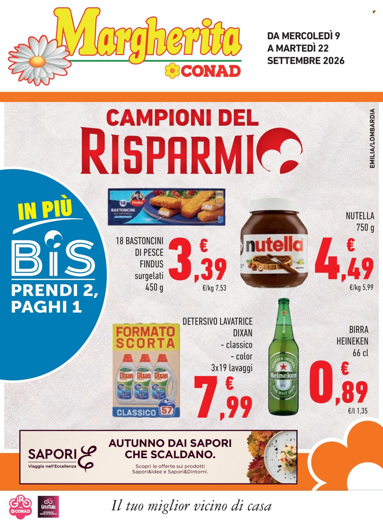 Volantino Margherita Conad - 9/9/2026 - 22/9/2026. Pagina 1