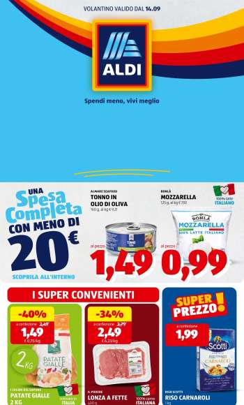 Volantino Aldi - 14/9/2026 - 20/9/2026.