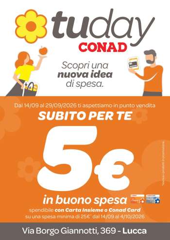 Volantino TuDay Conad - 14/9/2026 - 29/9/2026.