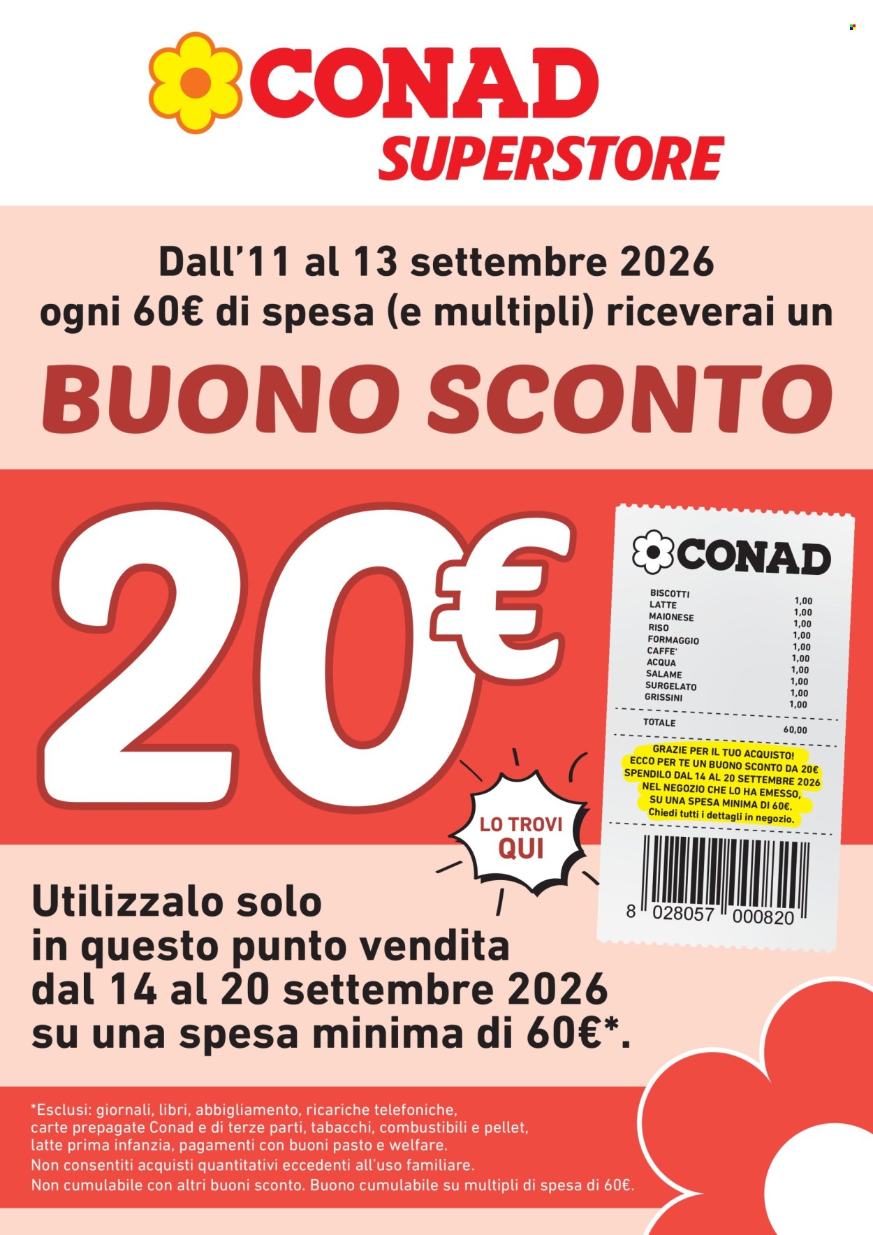 Volantino Conad Superstore - 11/9/2026 - 13/9/2026. Pagina 1