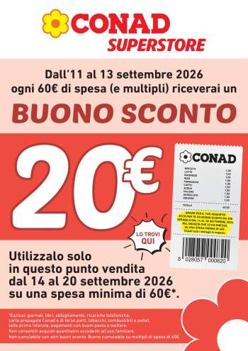 Volantino Conad Superstore - 11/9/2026 - 13/9/2026.