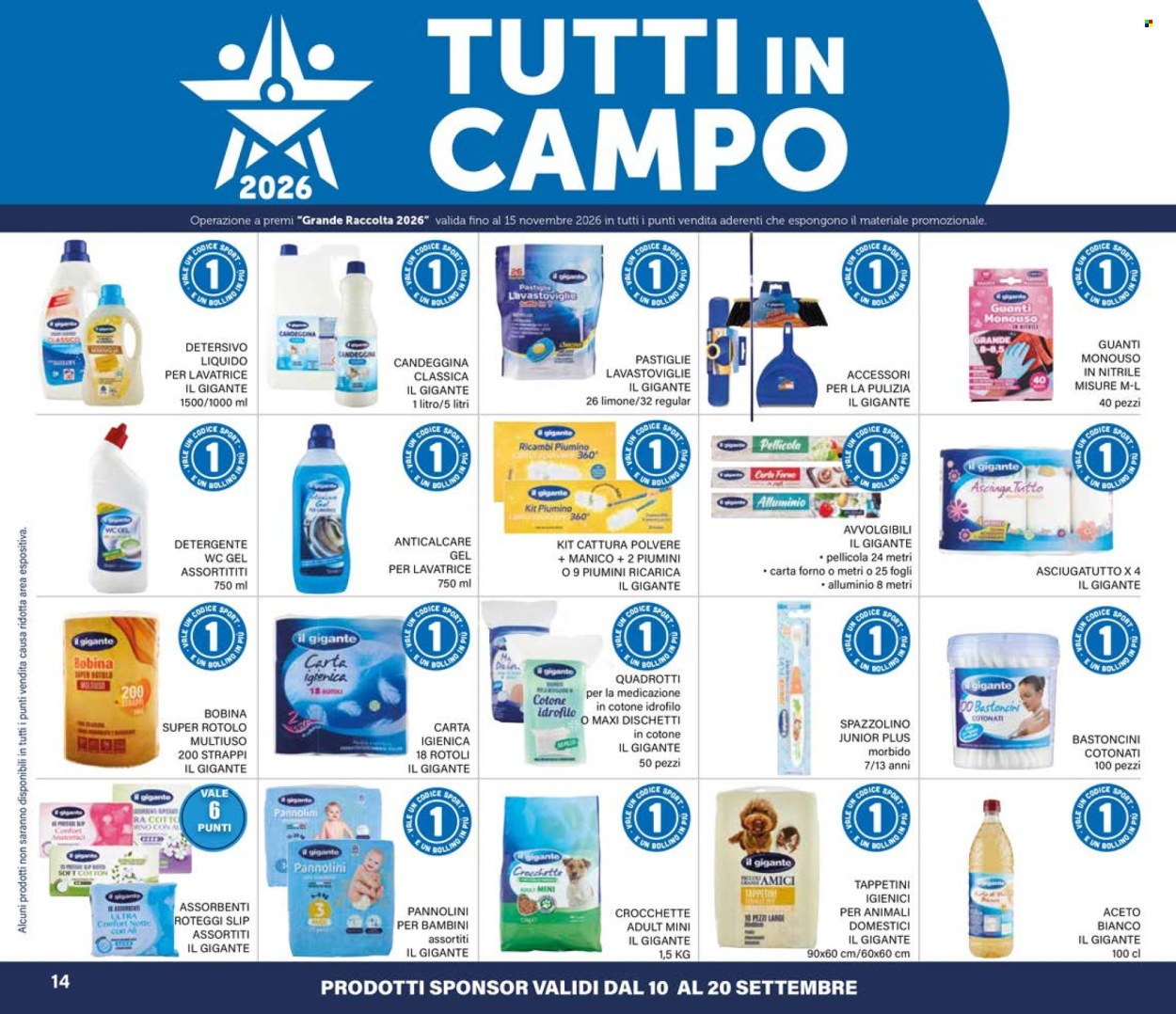 Volantino Il Gigante - 10/9/2026 - 20/9/2026. Pagina 14