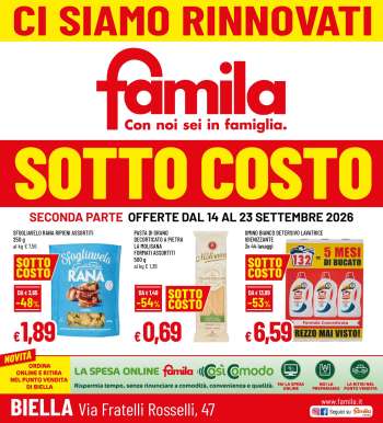 Volantino Famila - 14/9/2026 - 23/9/2026.