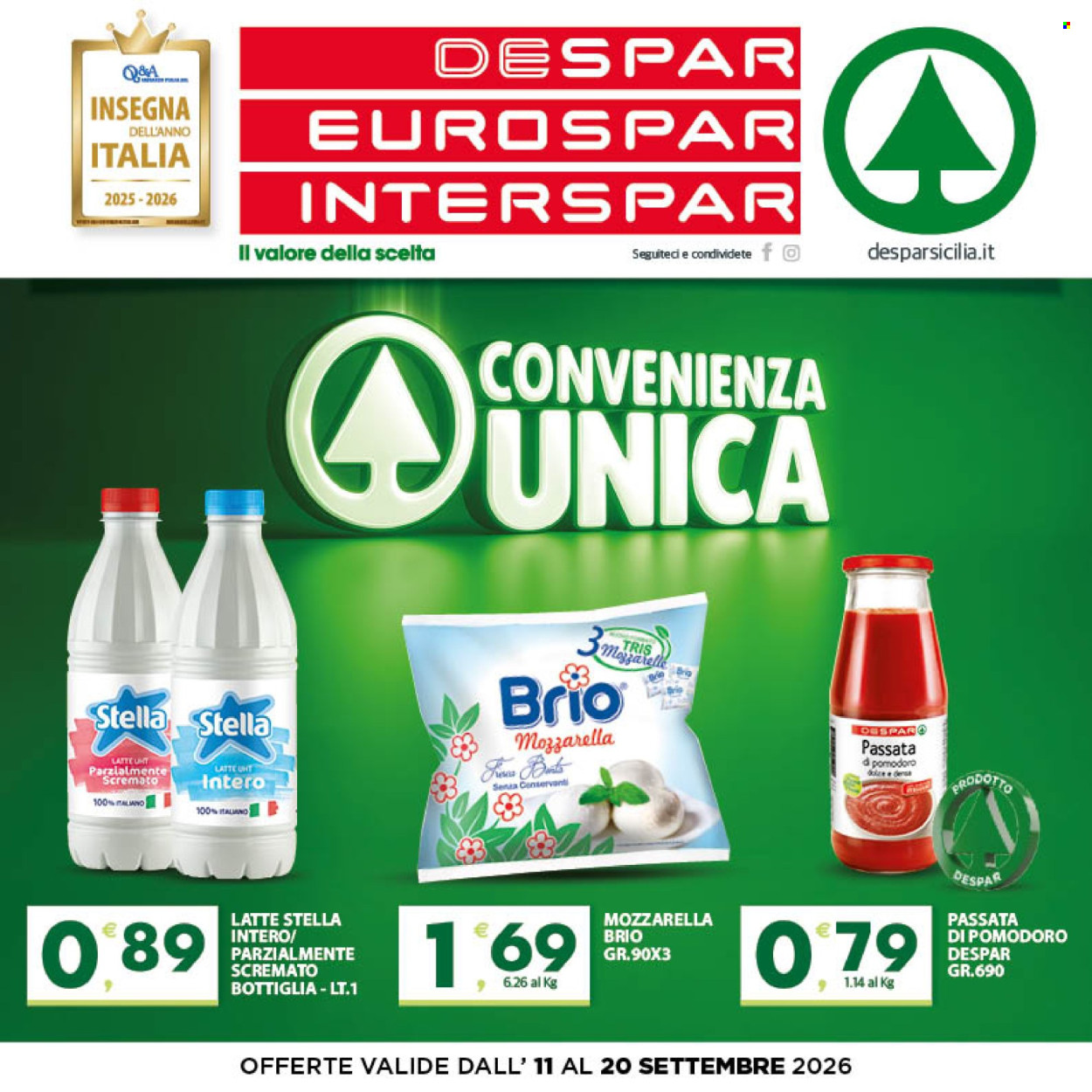 Volantino Interspar - 11/9/2026 - 20/9/2026. Pagina 1
