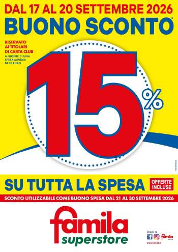 Volantino Famila - 17/9/2026 - 20/9/2026.