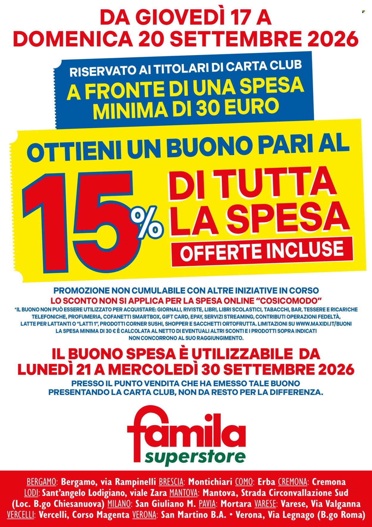 Volantino Famila - 17/9/2026 - 20/9/2026. Pagina 2