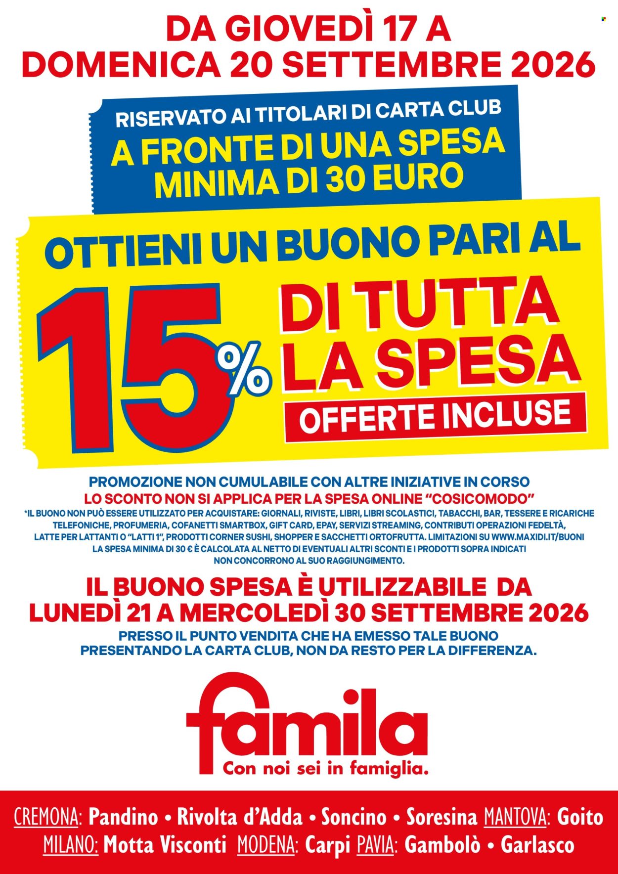 Volantino Famila - 17/9/2026 - 20/9/2026. Pagina 2