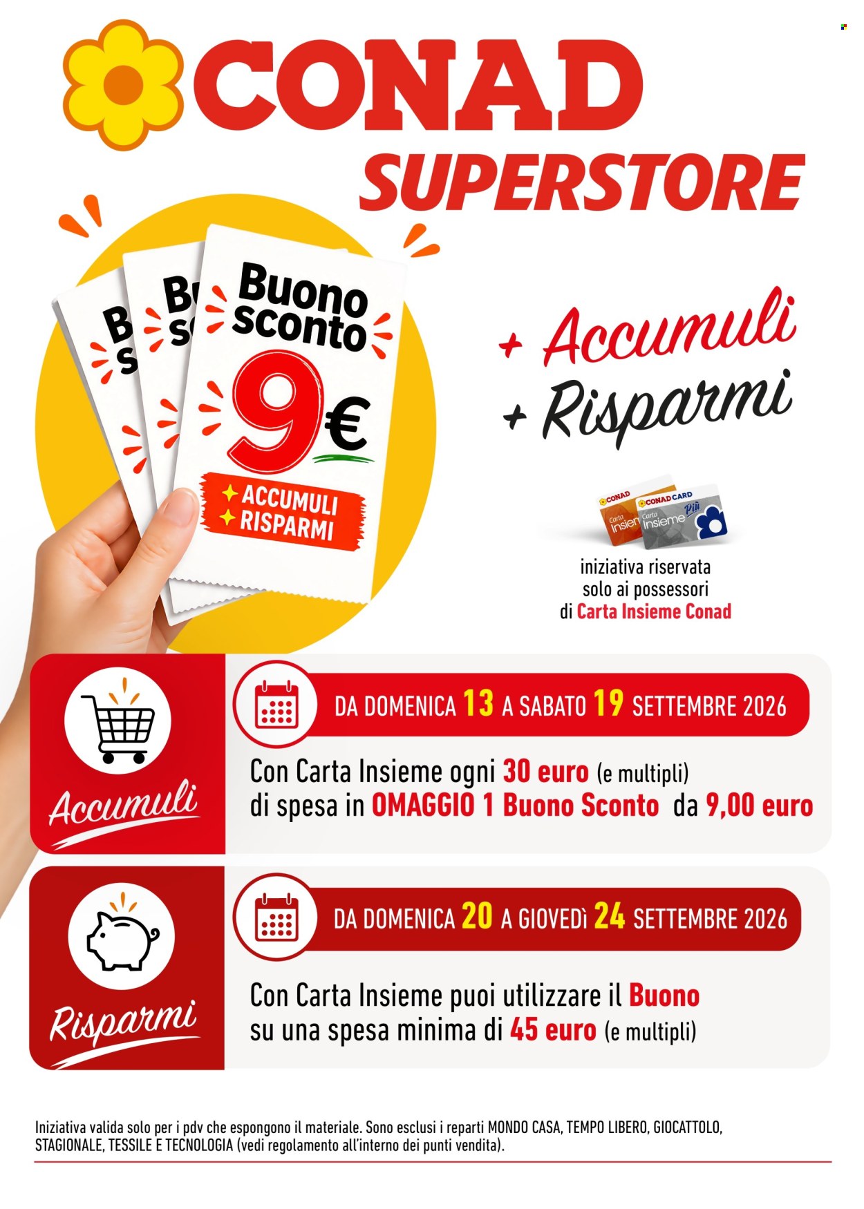 Volantino Conad Superstore - 13/9/2026 - 19/9/2026. Pagina 1