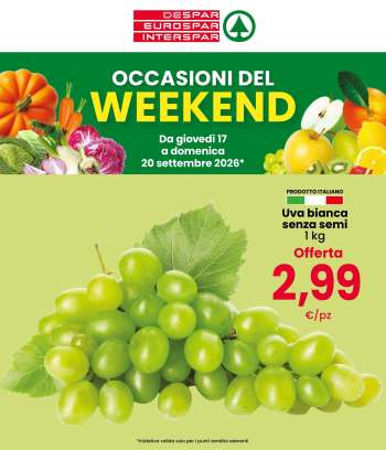 Volantino Eurospar - 17/9/2026 - 20/9/2026.
