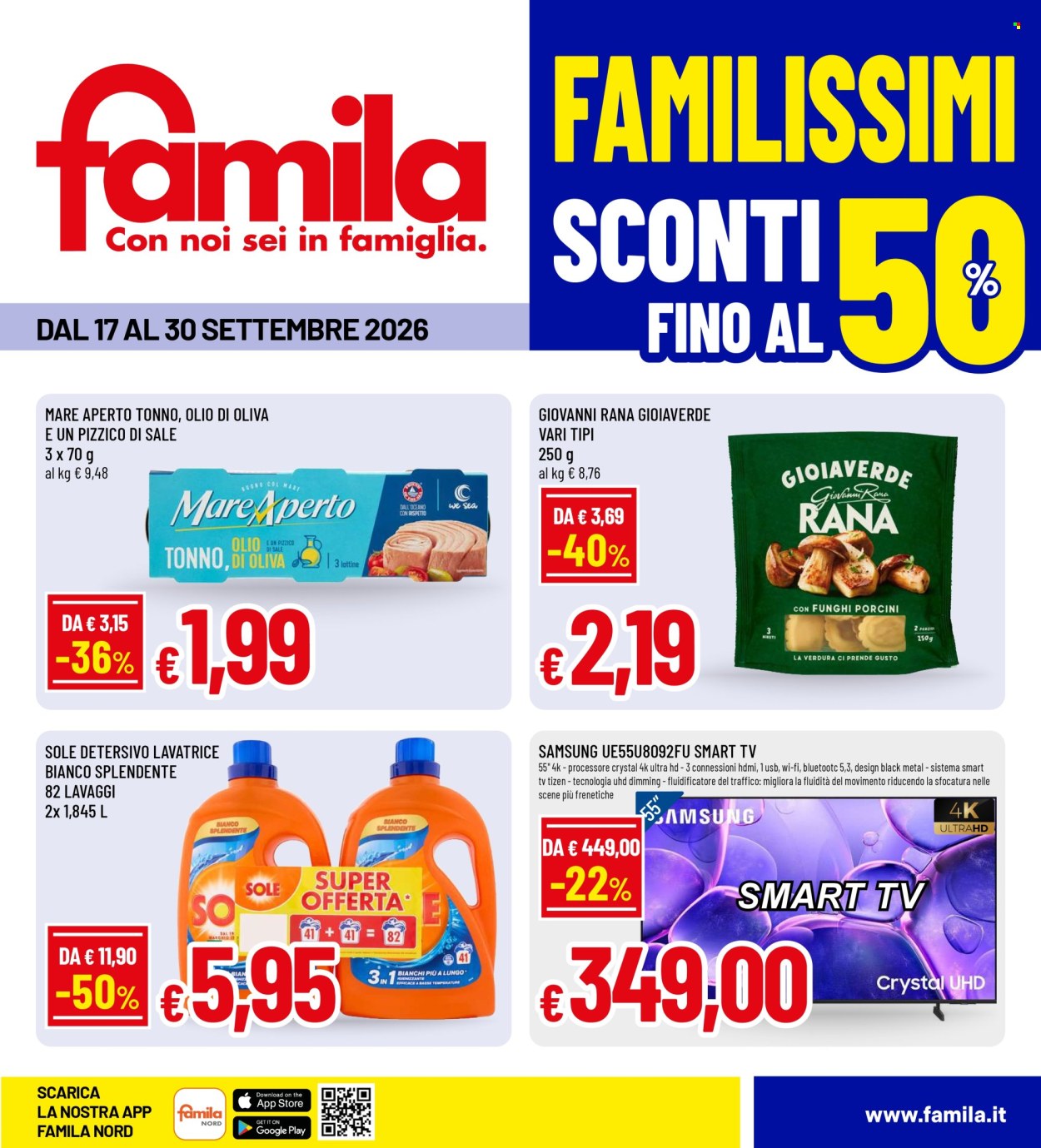 Volantino Famila - 17/9/2026 - 30/9/2026. Pagina 1