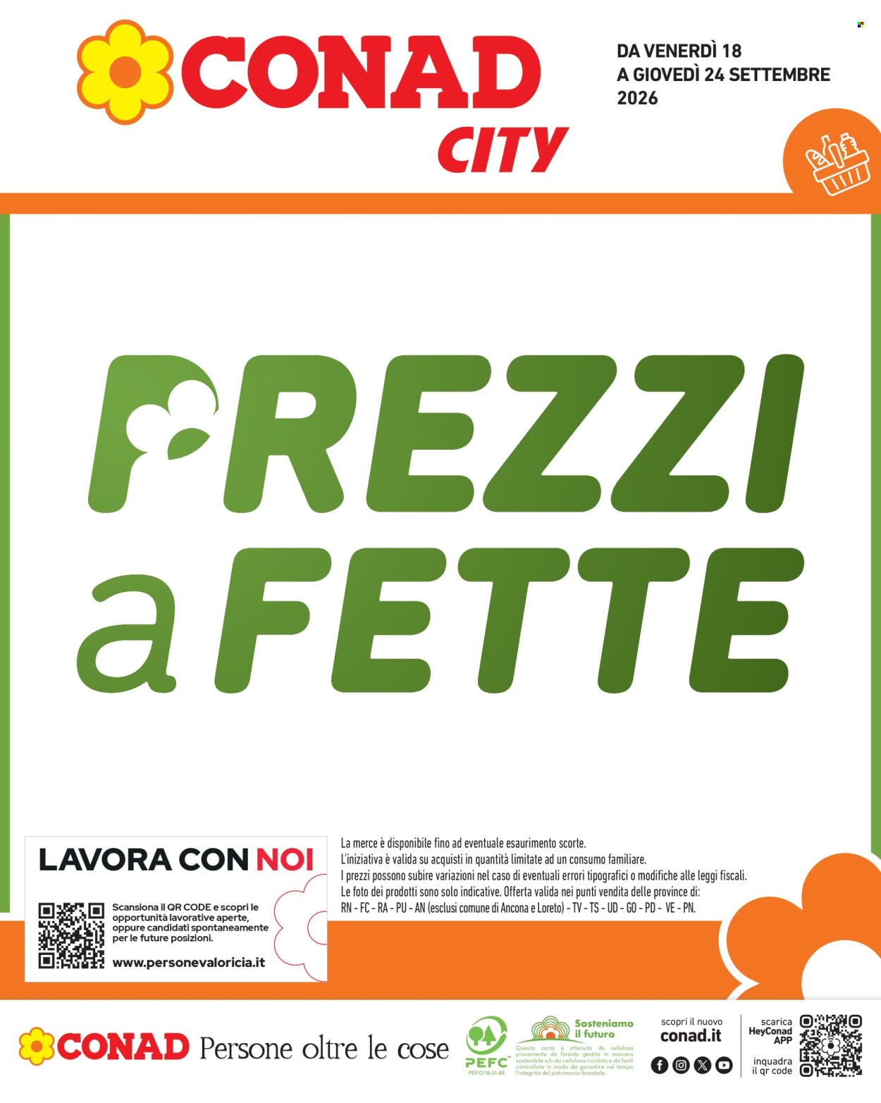 Volantino Conad City - 18/9/2026 - 24/9/2026. Pagina 1