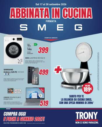 Volantino Trony - 17/9/2026 - 30/9/2026.
