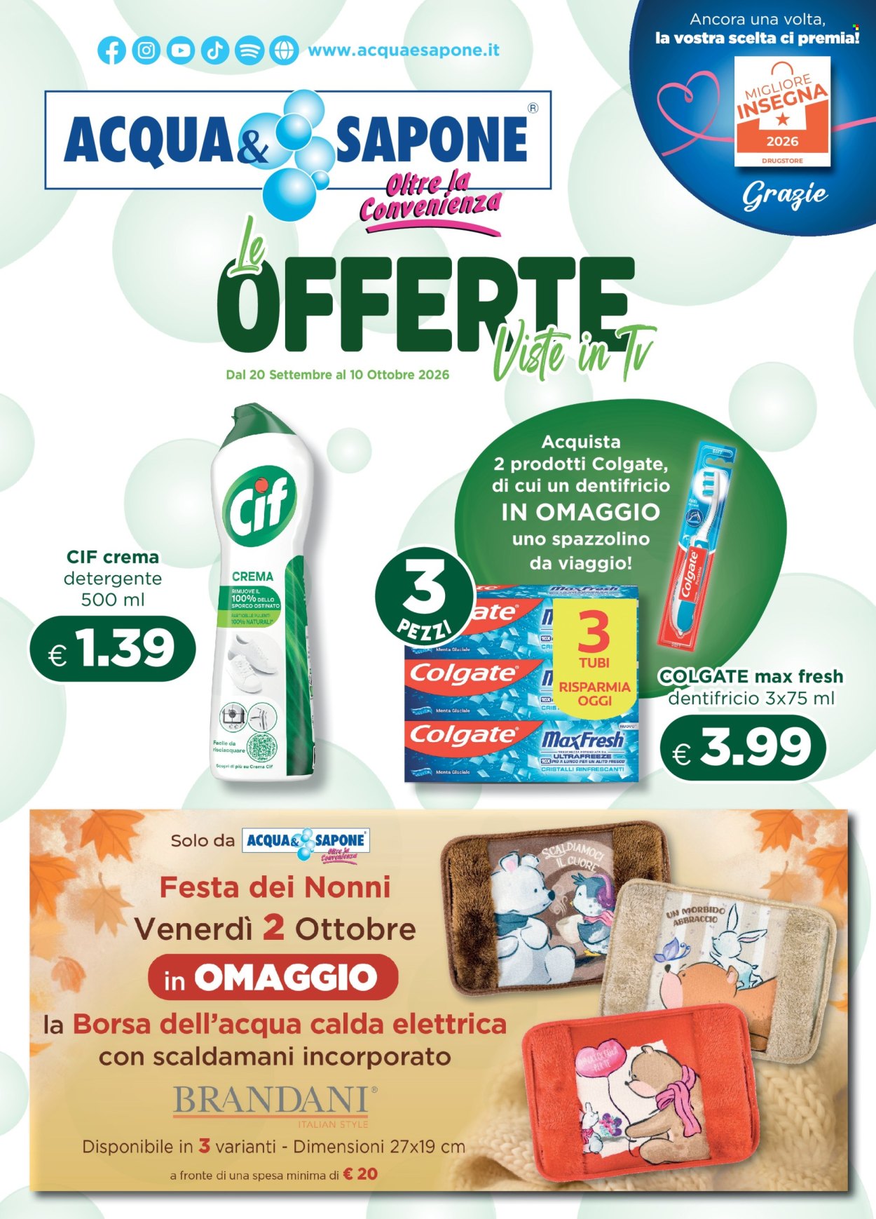 Volantino Acqua & Sapone - 20/9/2026 - 10/10/2026. Pagina 1