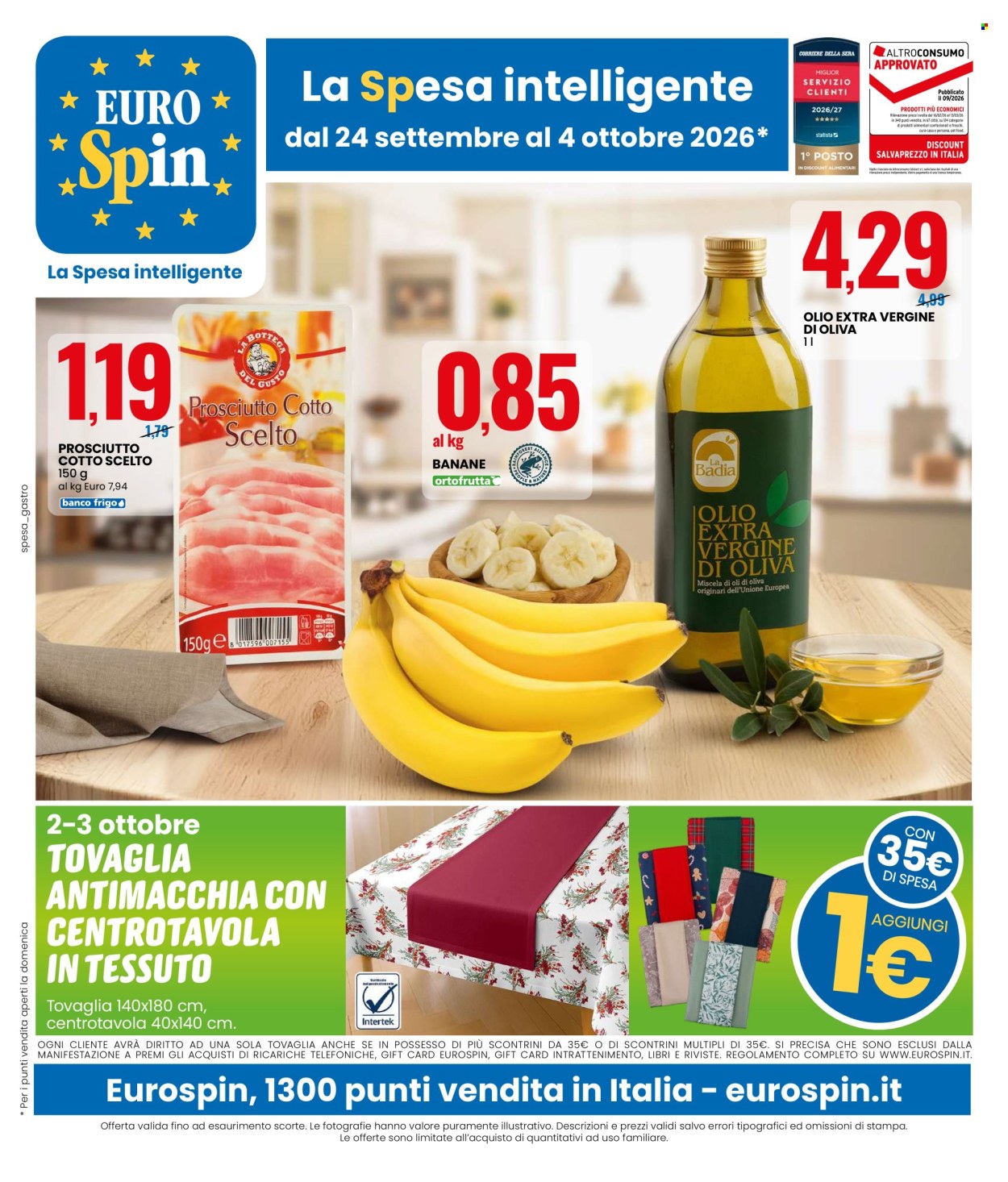 Volantino EuroSpin - 24/9/2026 - 4/10/2026. Pagina 1