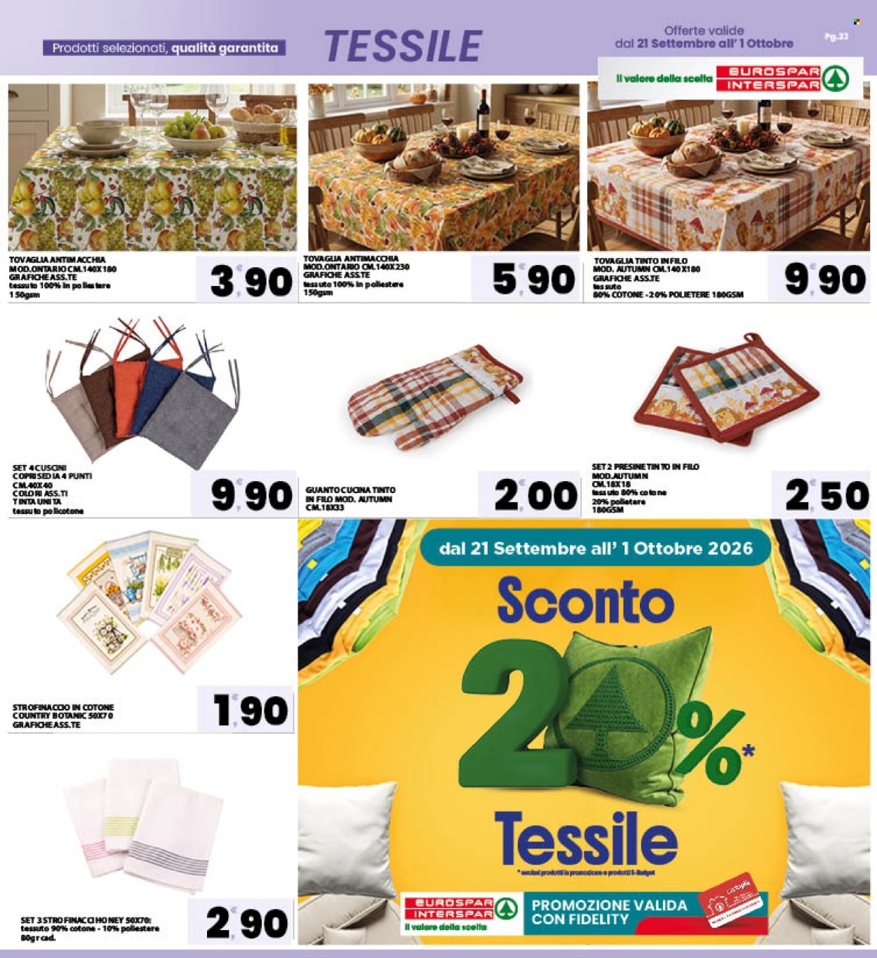 Volantino Interspar - 21/9/2026 - 1/10/2026. Pagina 23