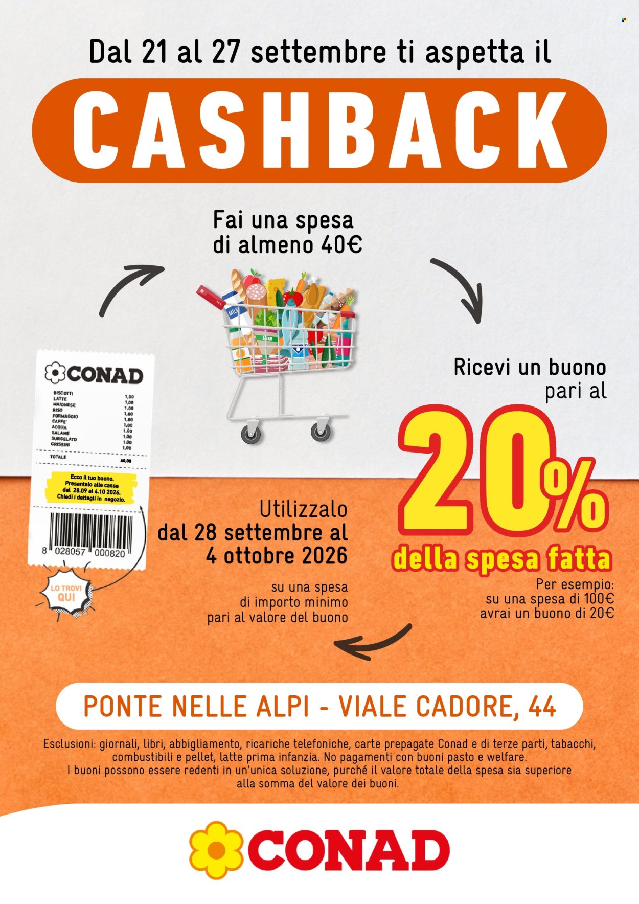 Volantino Conad - 21/9/2026 - 27/9/2026. Pagina 1