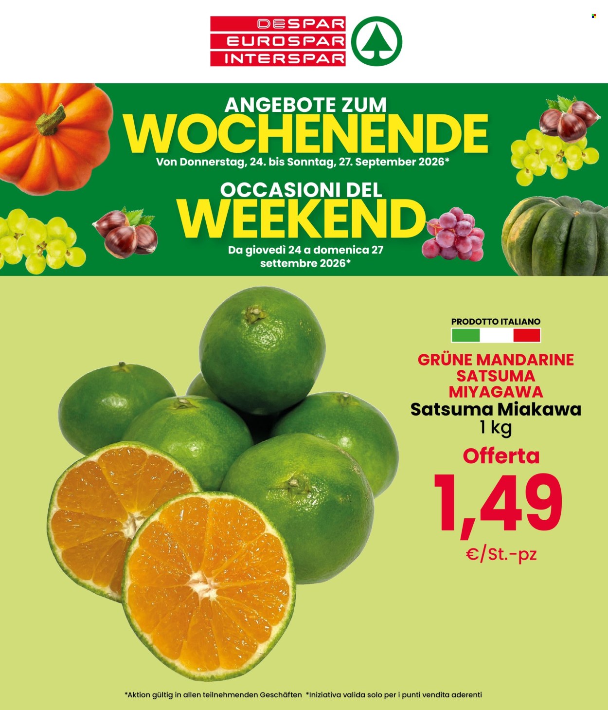 Volantino Despar - 24/9/2026 - 27/9/2026. Pagina 1