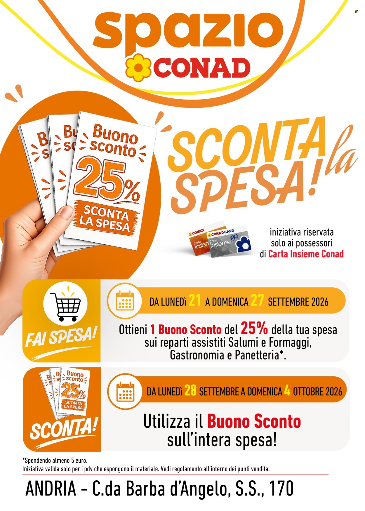 Volantino Spazio Conad - 21/9/2026 - 27/9/2026. Pagina 1