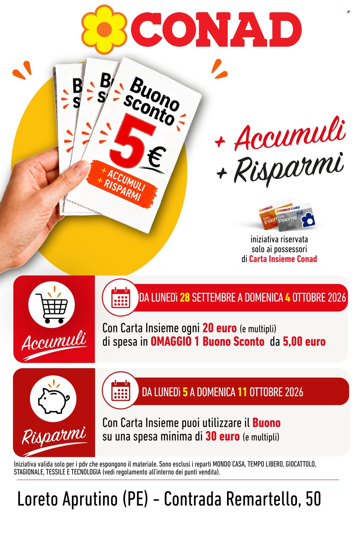 Volantino Conad - 28/9/2026 - 4/10/2026. Pagina 1