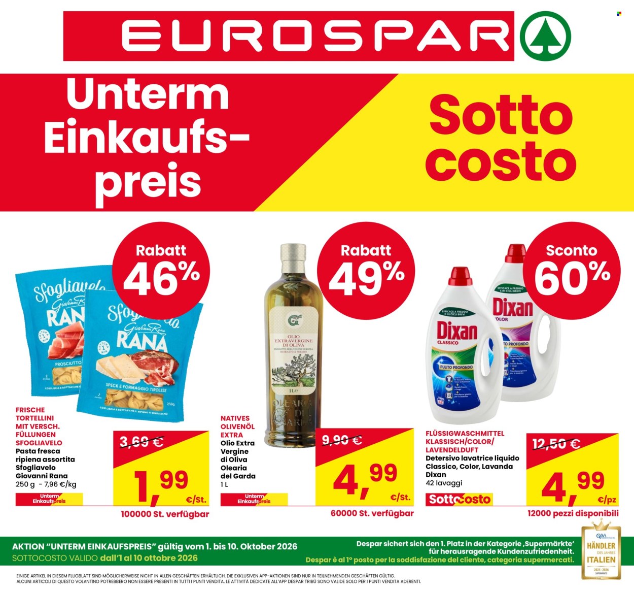 Volantino Eurospar - 1/10/2026 - 14/10/2026. Pagina 1