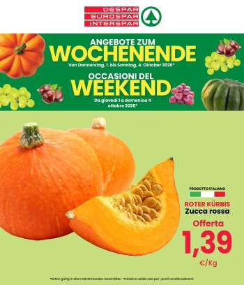 Volantino Eurospar - 1/10/2026 - 4/10/2026.