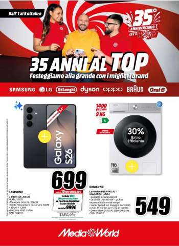 Volantino MediaWorld - 1/10/2026 - 5/10/2026.