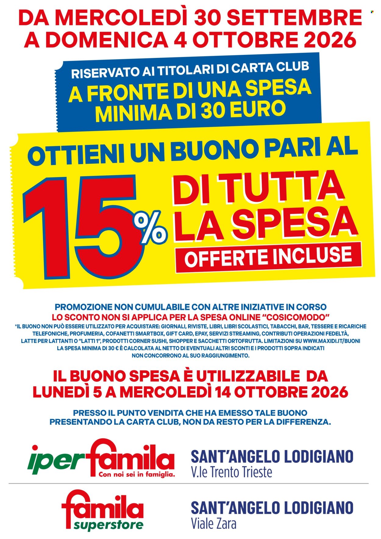 Volantino Famila - 30/9/2026 - 4/10/2026. Pagina 2
